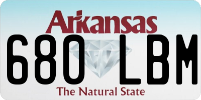 AR license plate 680LBM