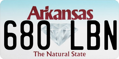 AR license plate 680LBN