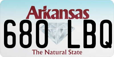 AR license plate 680LBQ