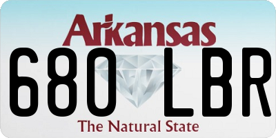 AR license plate 680LBR