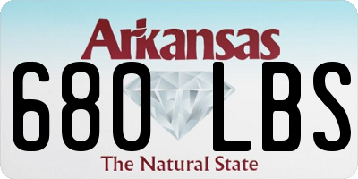 AR license plate 680LBS
