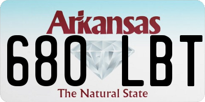 AR license plate 680LBT