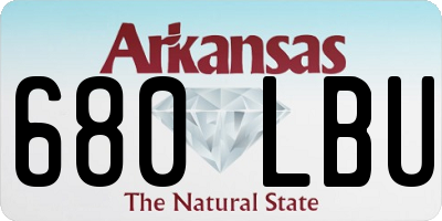 AR license plate 680LBU