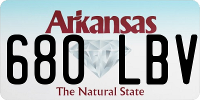 AR license plate 680LBV