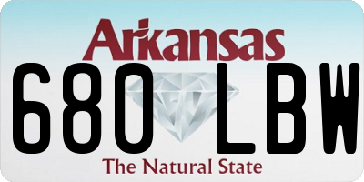 AR license plate 680LBW