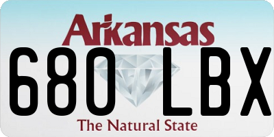 AR license plate 680LBX