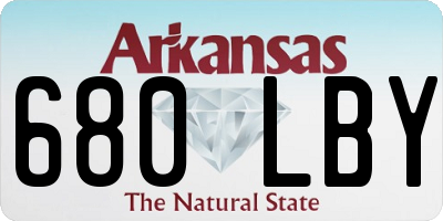 AR license plate 680LBY
