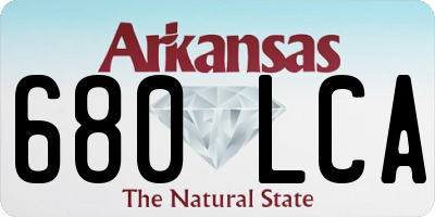 AR license plate 680LCA