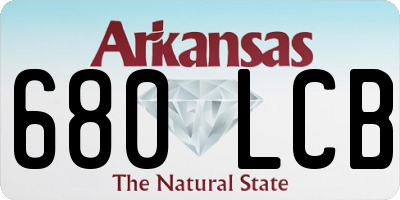 AR license plate 680LCB