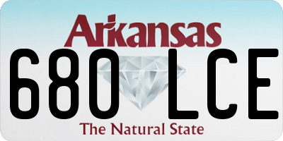 AR license plate 680LCE