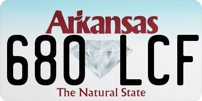 AR license plate 680LCF