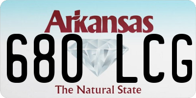 AR license plate 680LCG