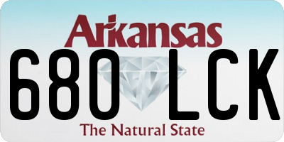 AR license plate 680LCK