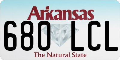 AR license plate 680LCL