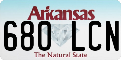 AR license plate 680LCN