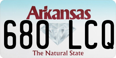 AR license plate 680LCQ