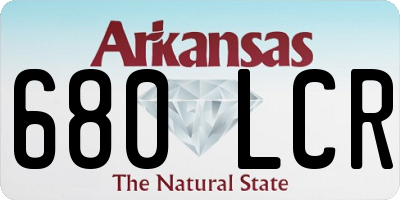 AR license plate 680LCR