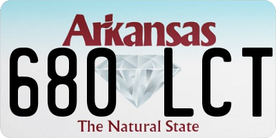 AR license plate 680LCT