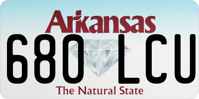 AR license plate 680LCU