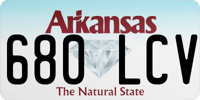 AR license plate 680LCV