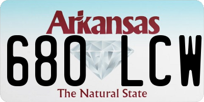 AR license plate 680LCW
