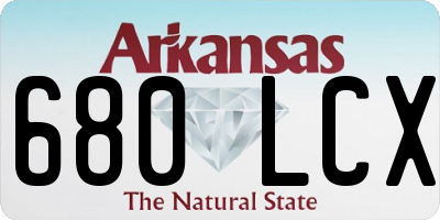 AR license plate 680LCX