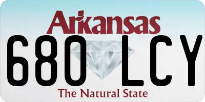 AR license plate 680LCY