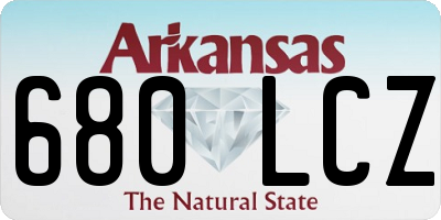 AR license plate 680LCZ