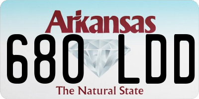 AR license plate 680LDD