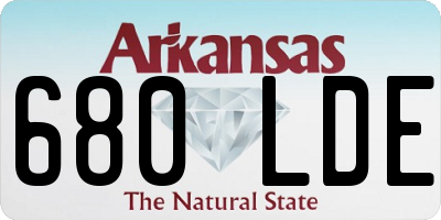 AR license plate 680LDE