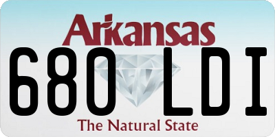 AR license plate 680LDI