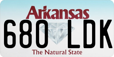 AR license plate 680LDK