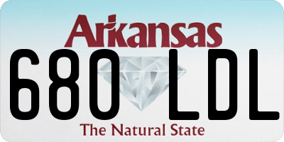 AR license plate 680LDL