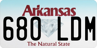 AR license plate 680LDM