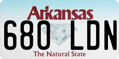 AR license plate 680LDN