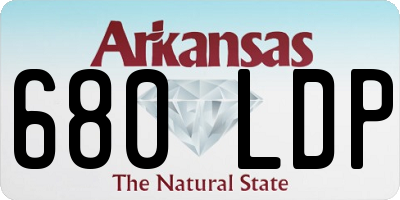 AR license plate 680LDP