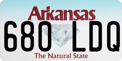 AR license plate 680LDQ