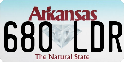 AR license plate 680LDR