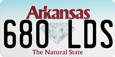 AR license plate 680LDS