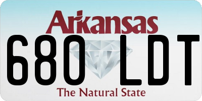 AR license plate 680LDT
