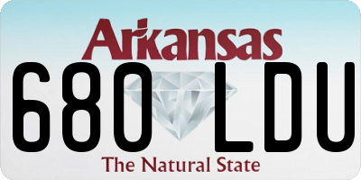 AR license plate 680LDU