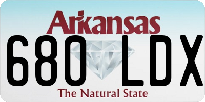 AR license plate 680LDX