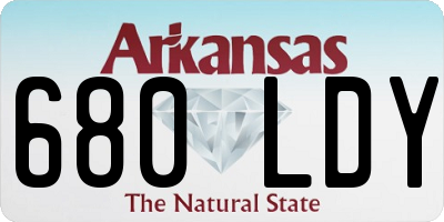 AR license plate 680LDY
