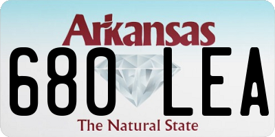 AR license plate 680LEA