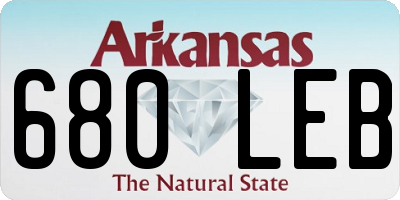 AR license plate 680LEB