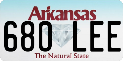 AR license plate 680LEE
