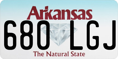 AR license plate 680LGJ