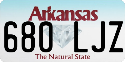 AR license plate 680LJZ