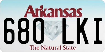 AR license plate 680LKI