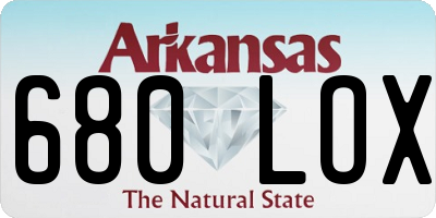 AR license plate 680LOX